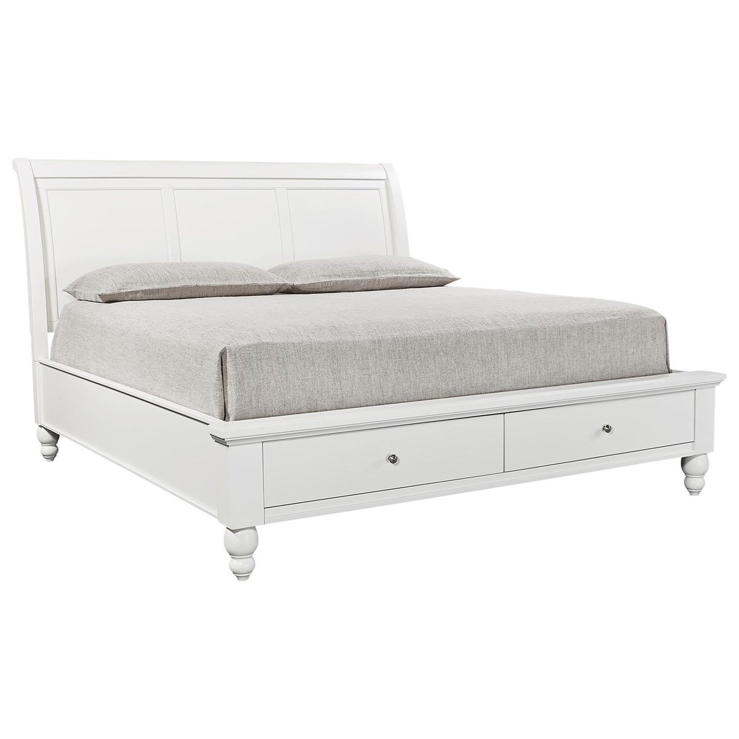 Aspenhome Cambridge CHY Queen Sleigh Bed With Storage Drawers and USB